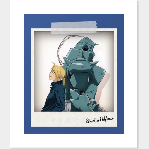 Edward and Aplhonse Elric FullMetal Alchemist Wall Art by SirTeealot